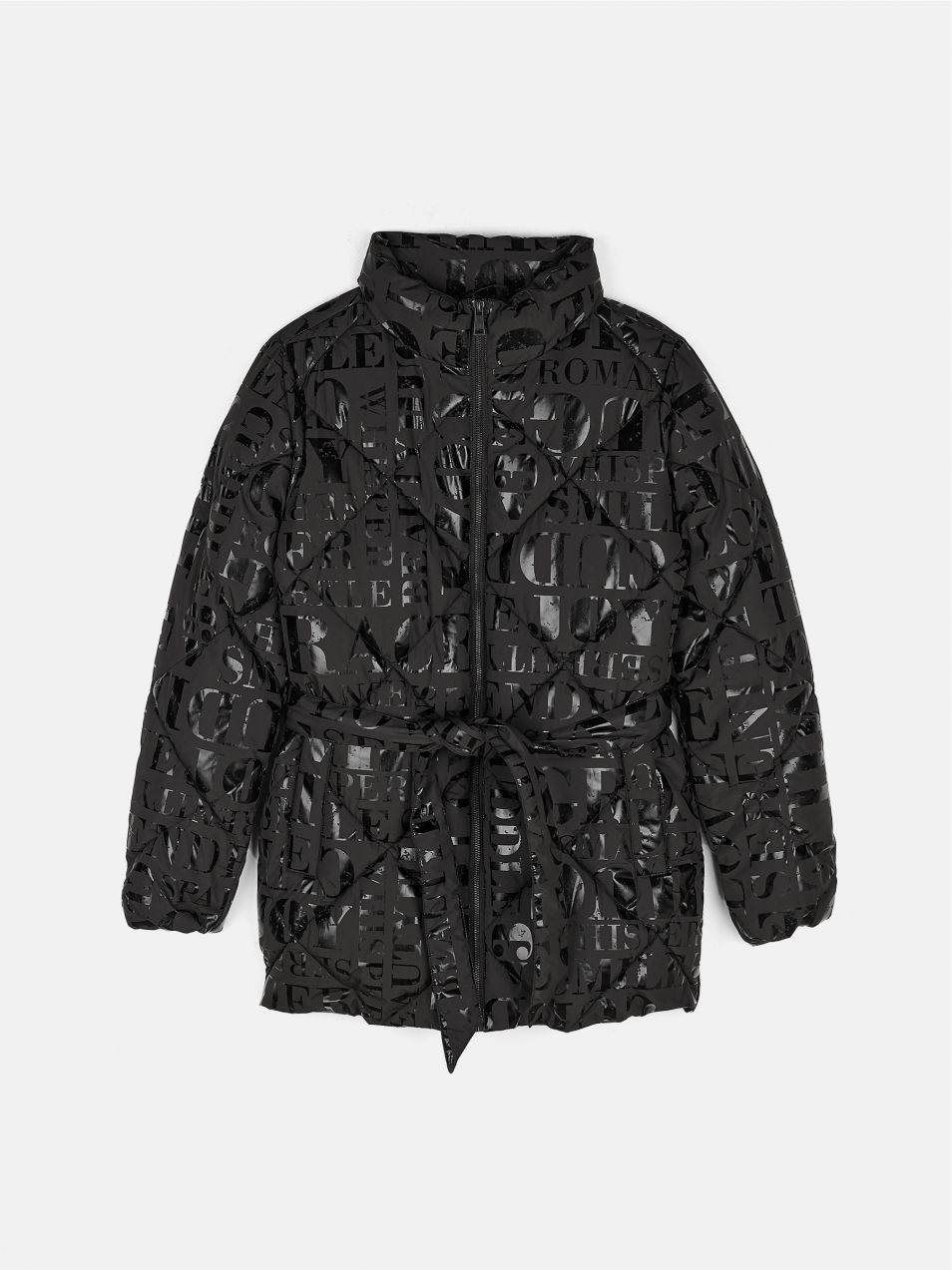 GATE Prešívaná zimná bunda s opaskom