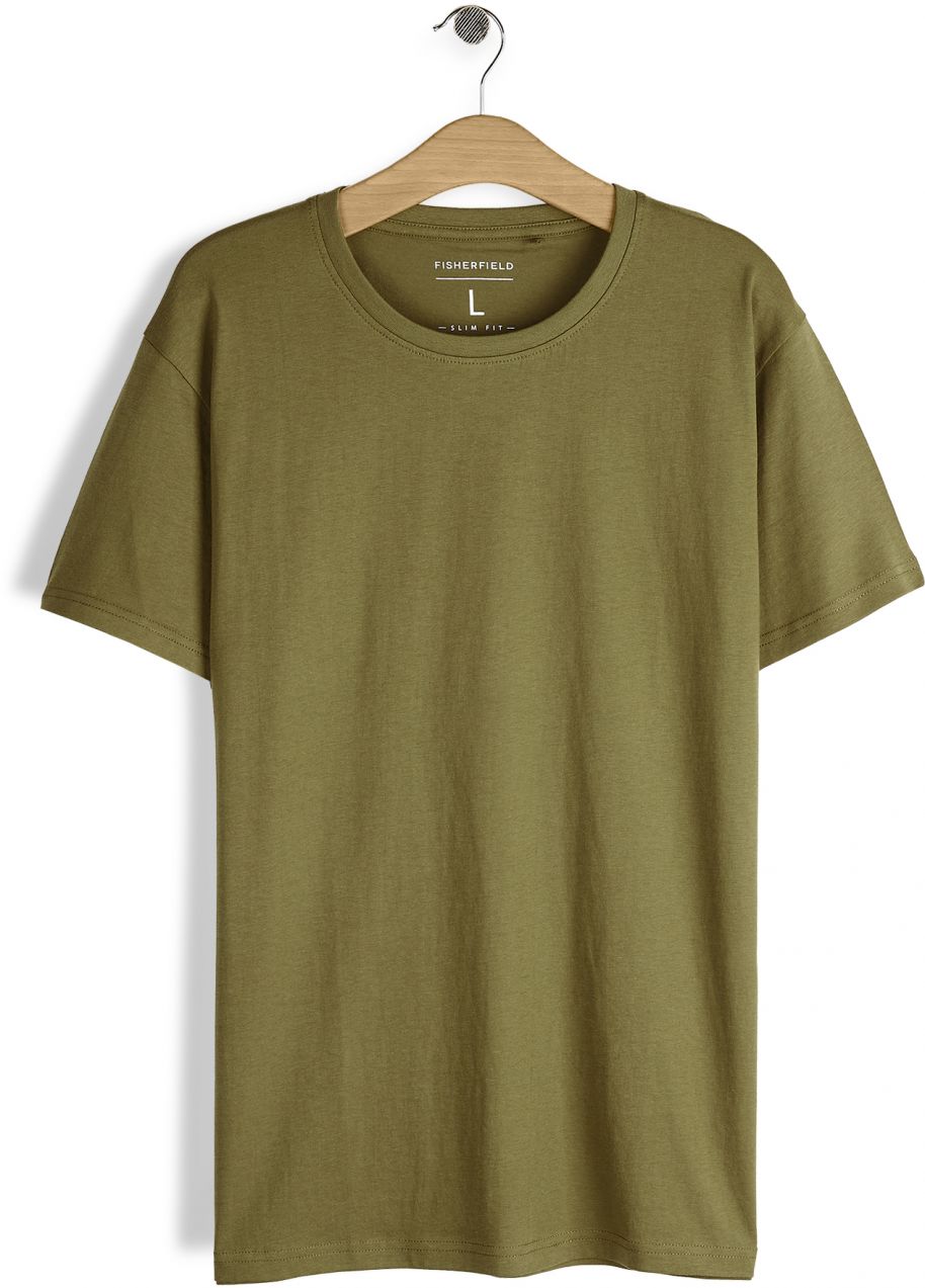 GATE Základné bavlnené tričko slim fit