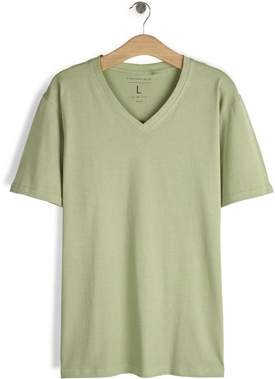 GATE Základné bavlnené tričko slim fit