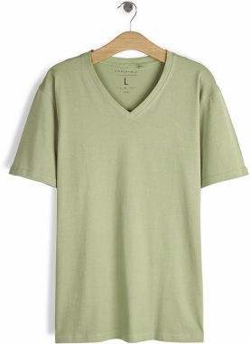 GATE Základné bavlnené tričko slim fit