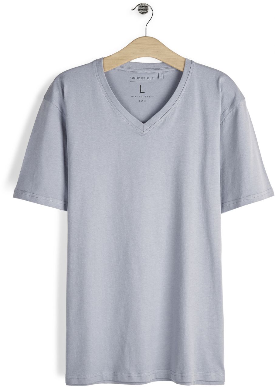 GATE Základné bavlnené tričko slim fit