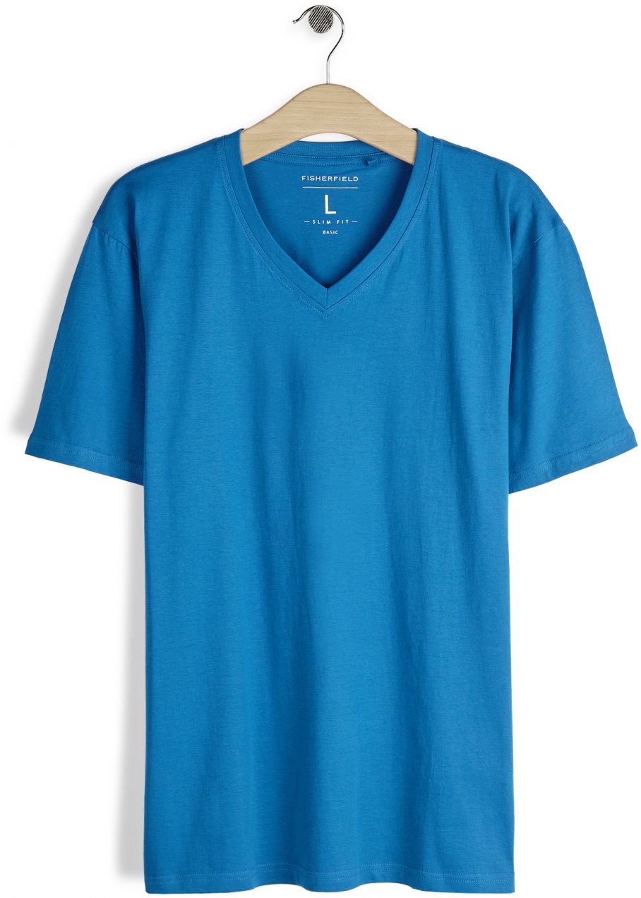 GATE Základné bavlnené tričko slim fit