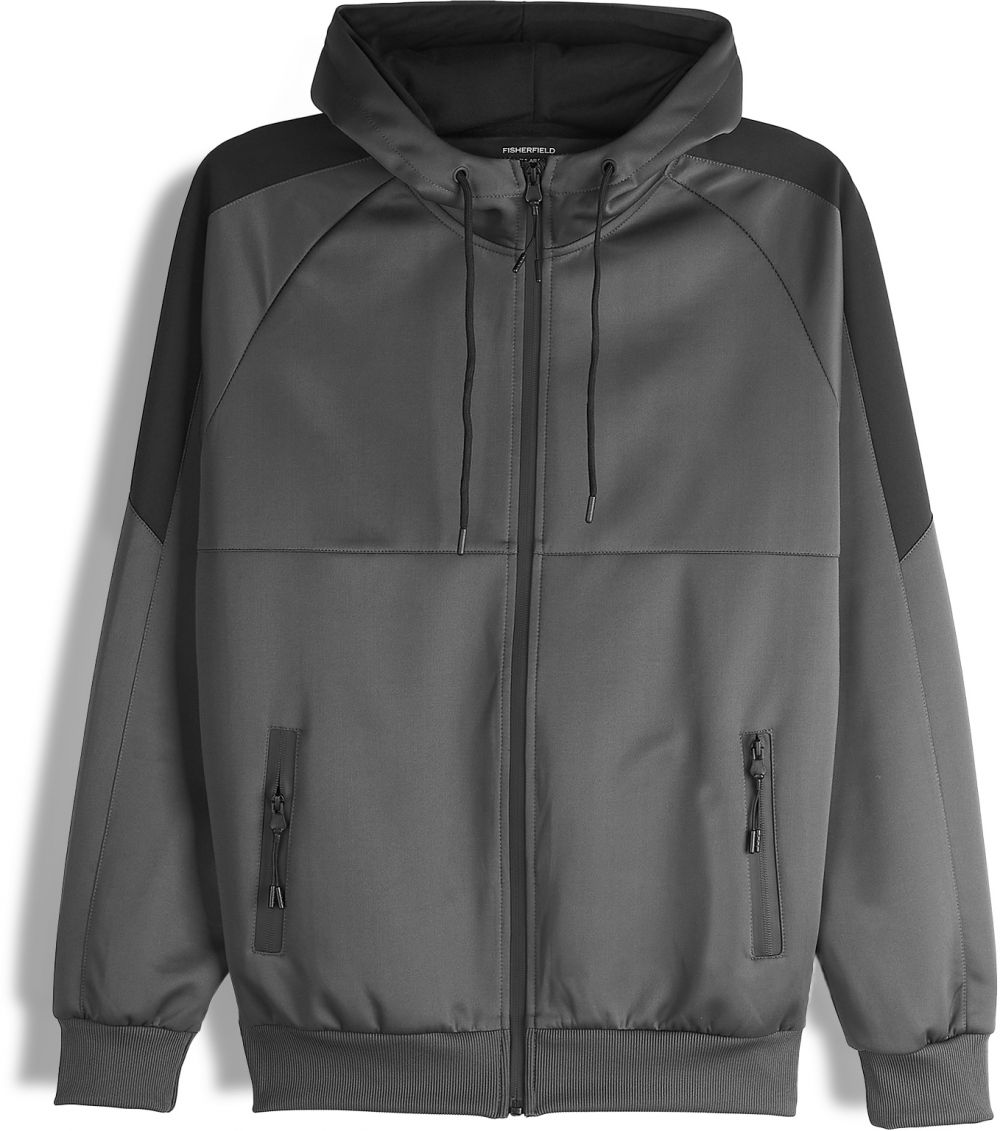 GATE Panelová mikina na zips s kapucňou