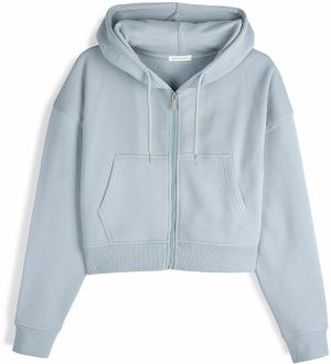 GATE Basic skrátená mikina na zips s kapucňou