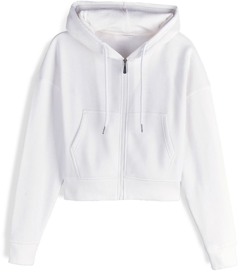 GATE Basic skrátená mikina na zips s kapucňou