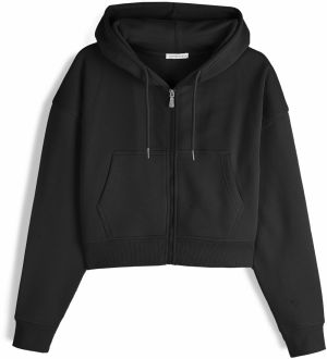 GATE Skrátená mikina na zips s kapucňou