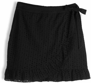 GATE Zavinovacia mini sukňa z madeiry