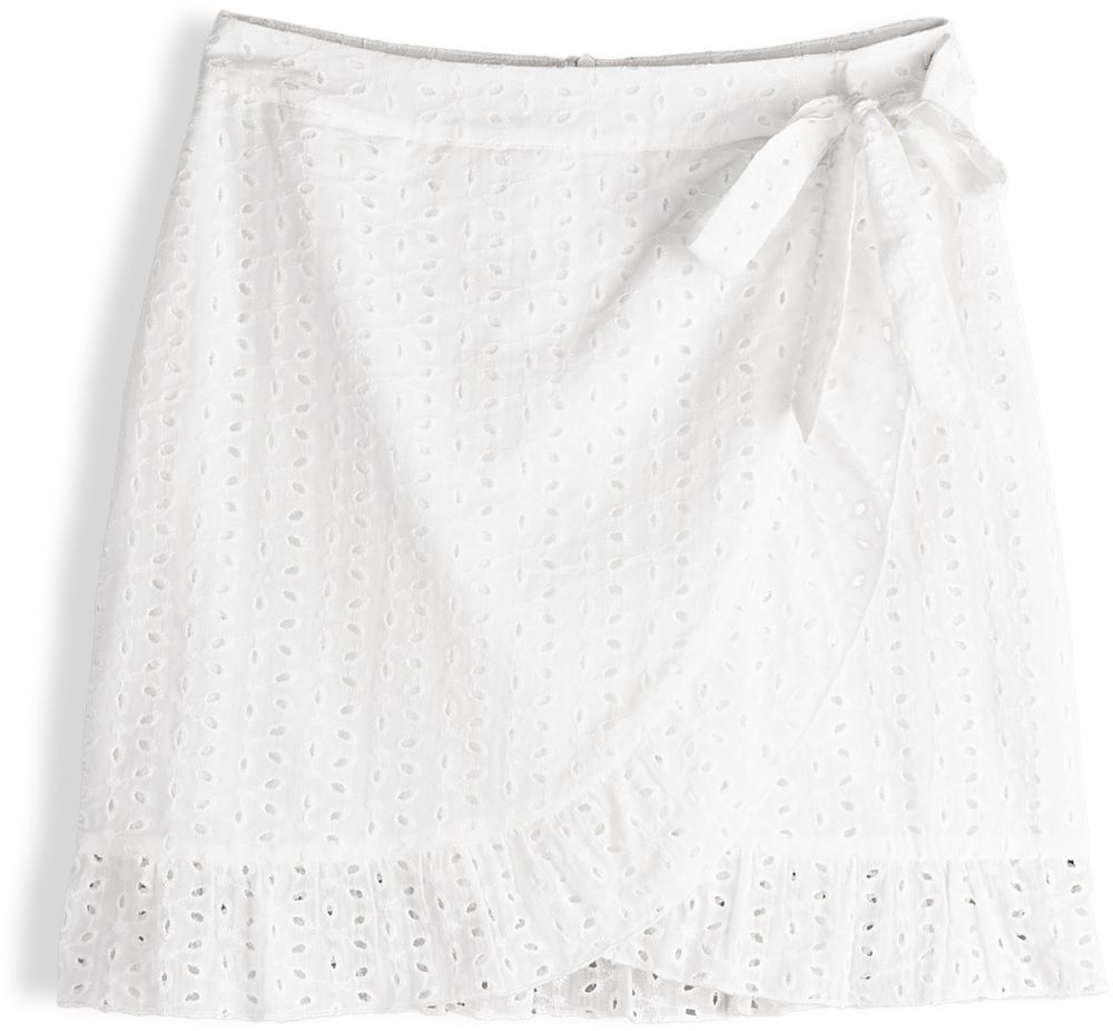 GATE Zavinovacia mini sukňa z madeiry