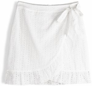 GATE Zavinovacia mini sukňa z madeiry