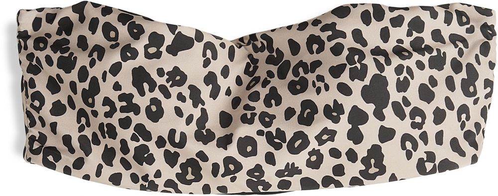 GATE Bikinový bandeau top so zvieracím vzorom