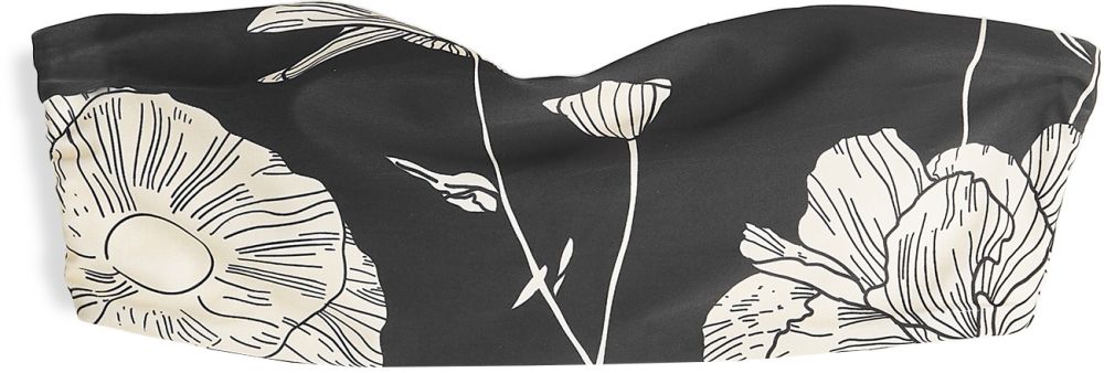 GATE Bikinový bandeau top s potlačou