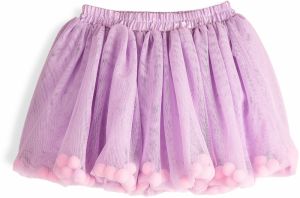 GATE Tylová sukňa s pom poms