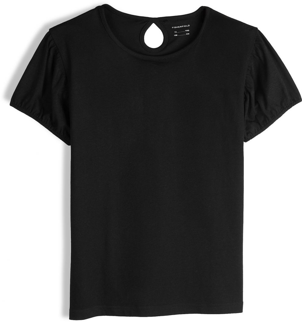 GATE Bavlnené tričko s pufovanými rukávmi