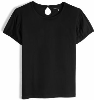 GATE Bavlnené tričko s pufovanými rukávmi