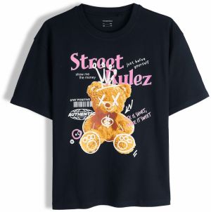 GATE Bavlnené oversize tričko s potlačou