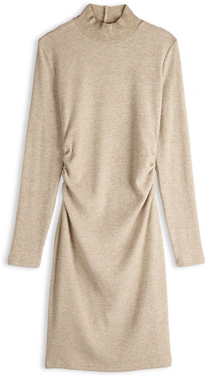 GATE Pletené šaty s nariaseným pásom