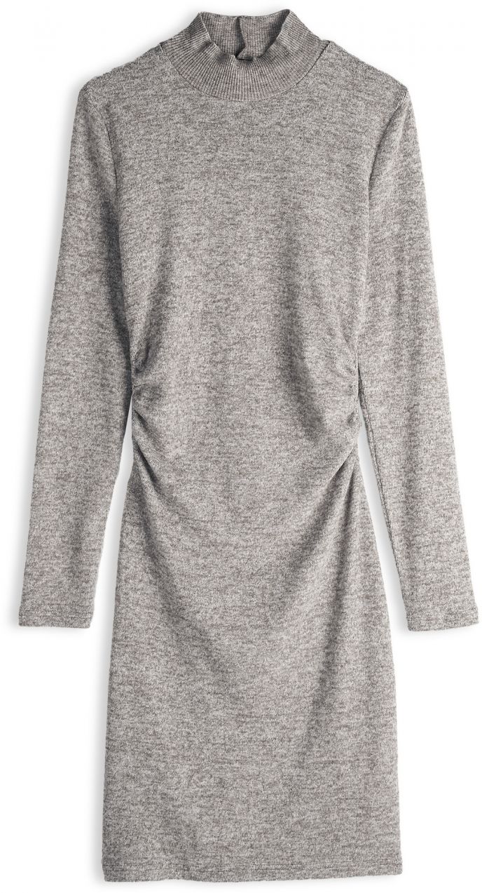 GATE Pletené šaty s nariaseným pásom