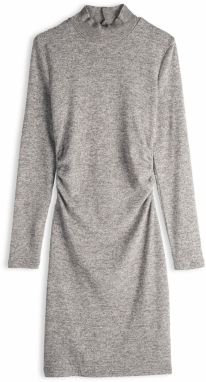 GATE Pletené šaty s nariaseným pásom