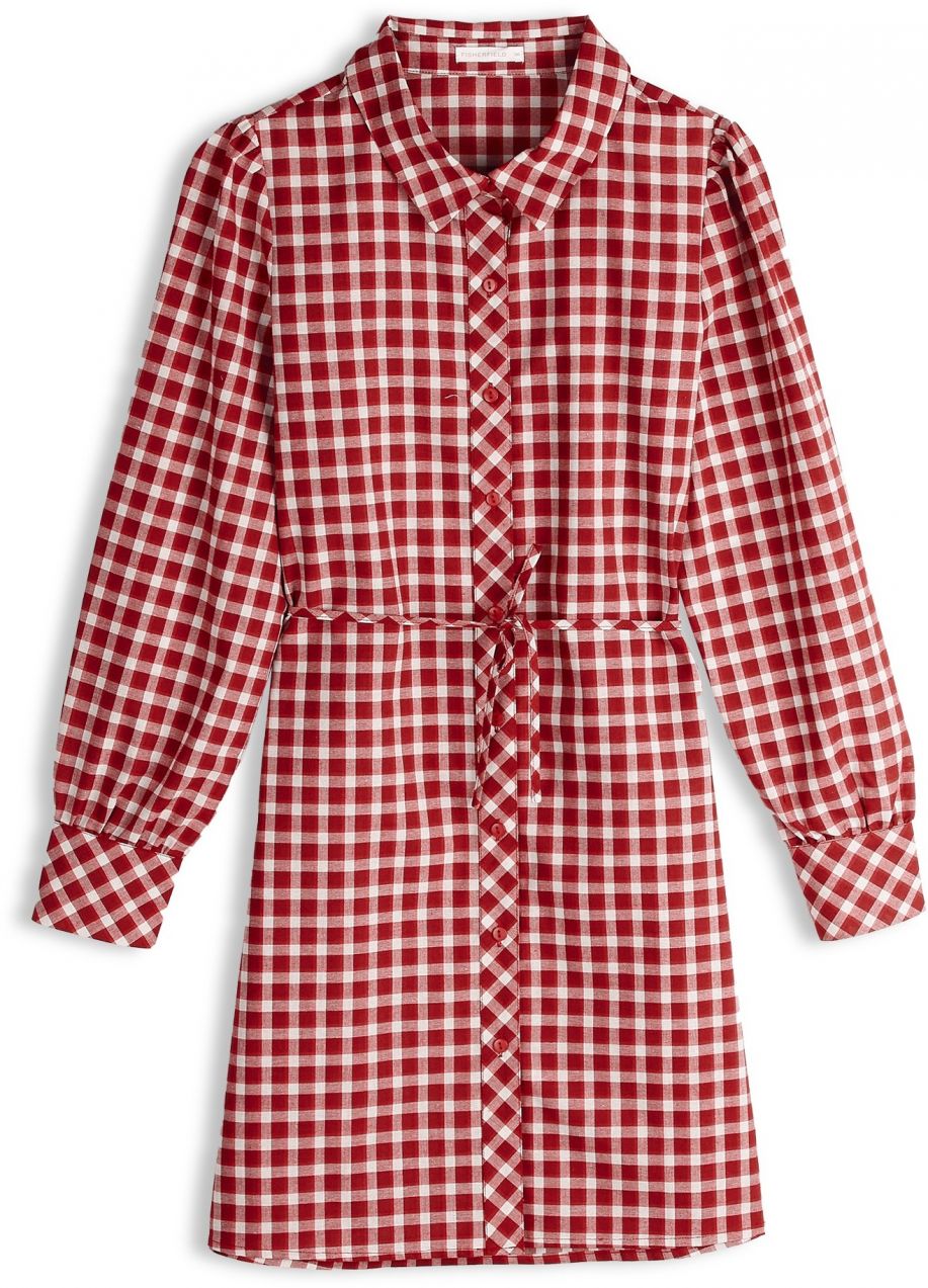 GATE Dámske kárované košeľové šaty