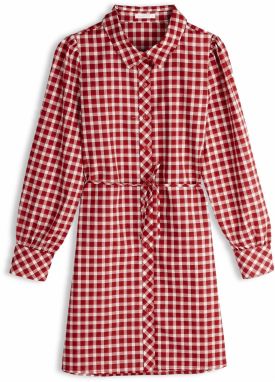 GATE Dámske kárované košeľové šaty