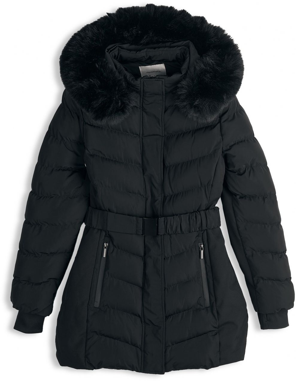 GATE Prešívaná zimná bunda s opaskom