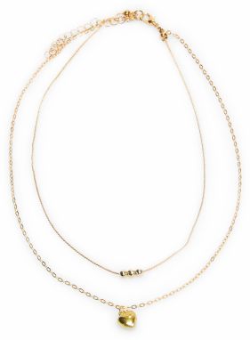 GATE Dvojradový náhrdelník s príveskom