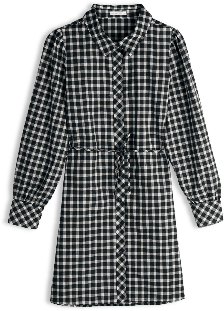 GATE Dámske kárované košeľové šaty