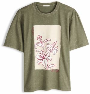 GATE Bavlnené tričko s kombinovanou potlačou