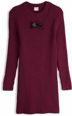 GATE Svetrové šaty s mašličkou