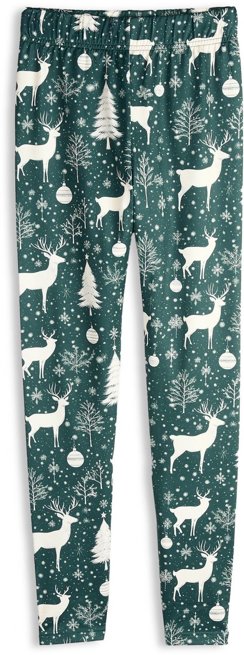 GATE Zateplené legíny s vianočným dizajnom