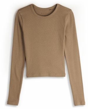 GATE Základné rebrované tričko