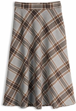 GATE Károvaná midi sukňa