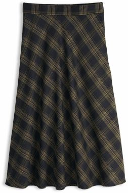 GATE Károvaná midi sukňa