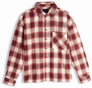 GATE Károvaná flanelová košeľa oversized fit