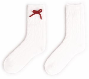 GATE Vysoké ponožky s ozdobnou mašličkou