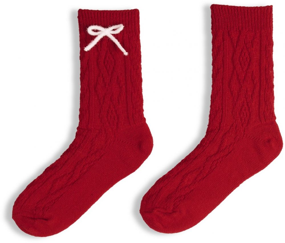 GATE Vysoké ponožky s ozdobnou mašličkou