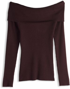 GATE Pulóver s odhalenými ramenami