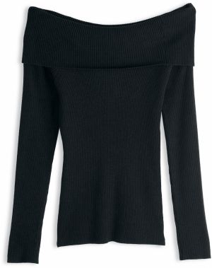 GATE Pulóver s odhalenými ramenami