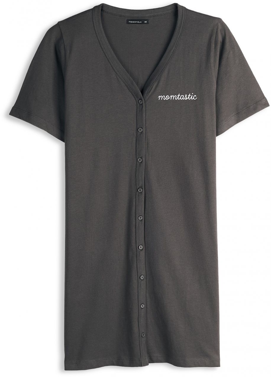 GATE Bavlnená pyžamová nočná košeľa s potlačou