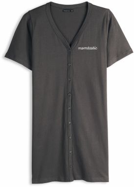 GATE Bavlnená pyžamová nočná košeľa s potlačou