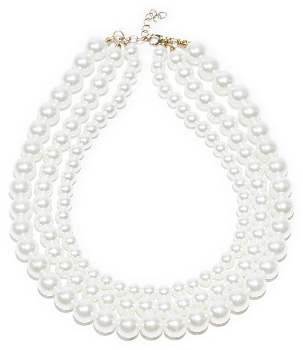 GATE Trojradový perličkový náhrdelník