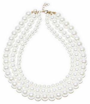 GATE Trojradový perličkový náhrdelník