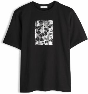 GATE Bavlnené tričko s fóliovou potlačou