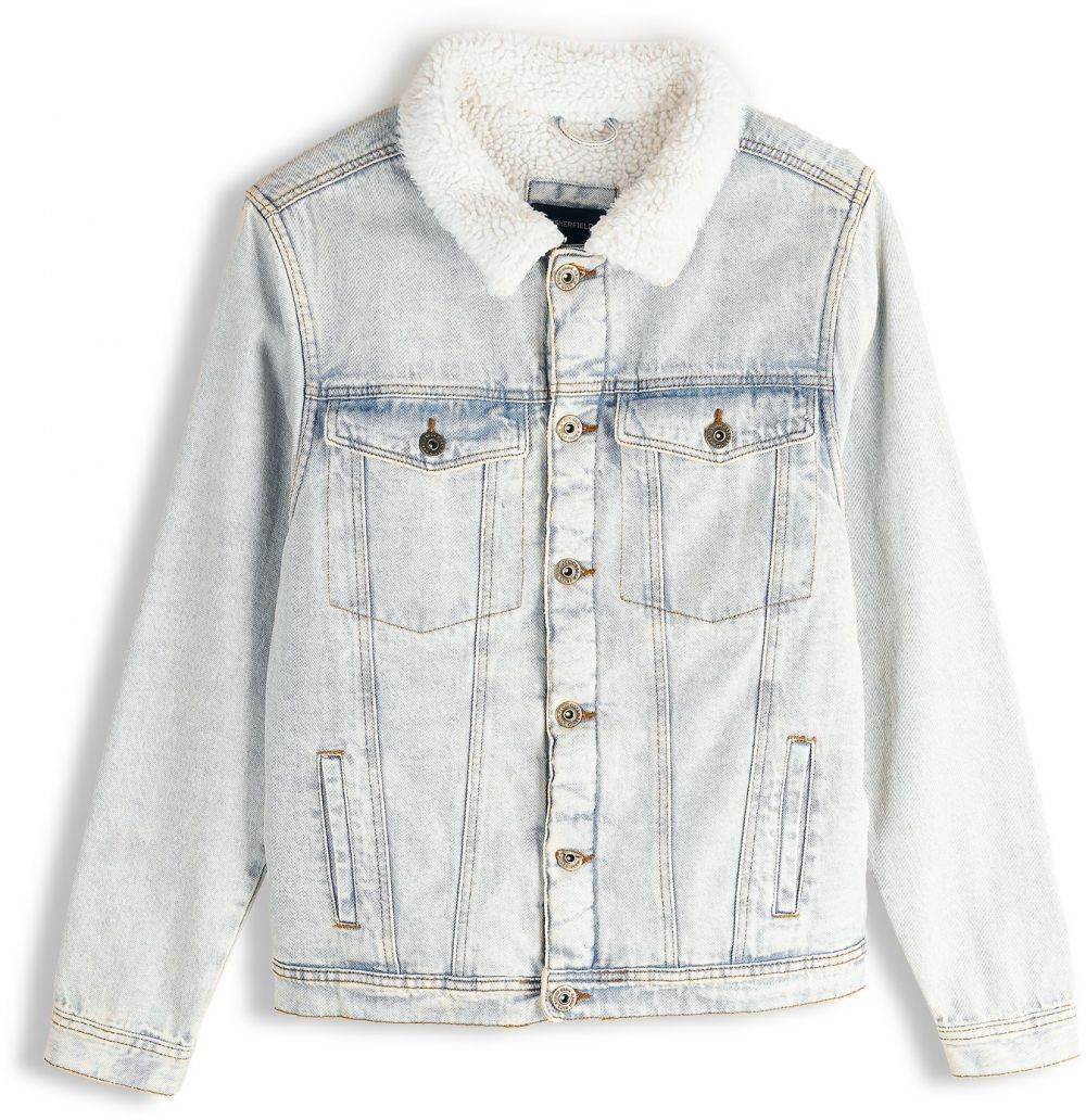 GATE Denimová bunda typu sherpa