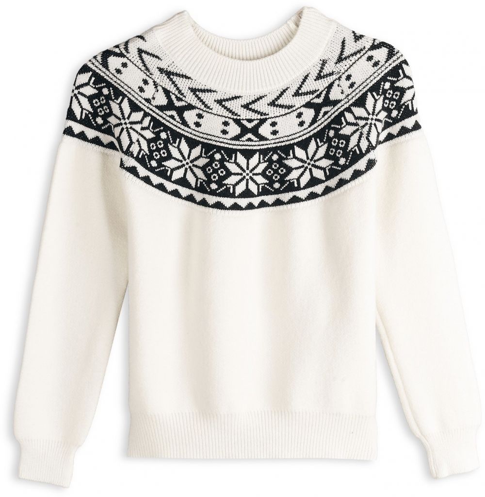 GATE Pletený sveter s nordickým vzorom