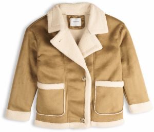 GATE Kabát z imitácie semišu s podšívkou z umelej kožušiny