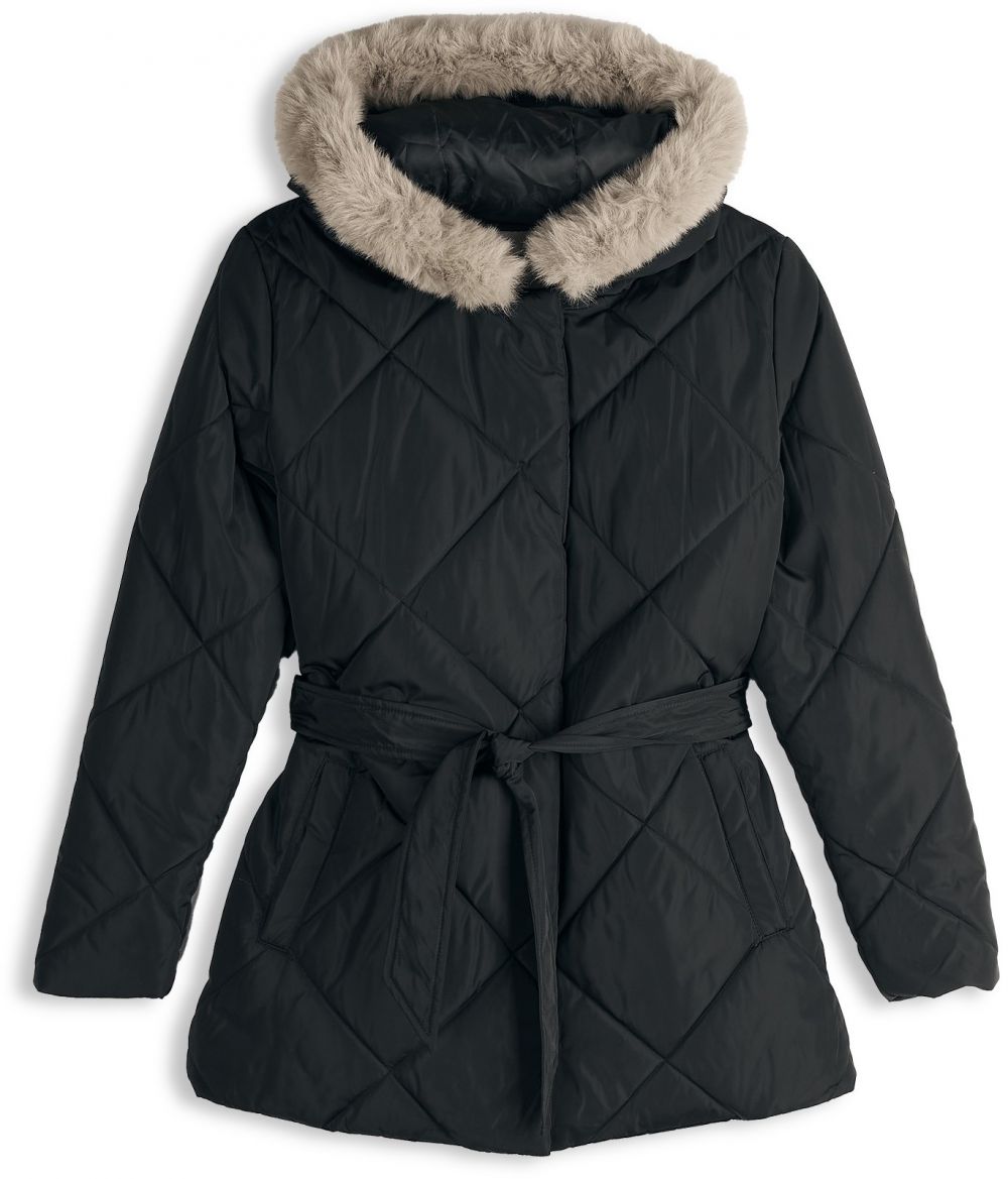 GATE Dámska prešívaná bunda s opaskom