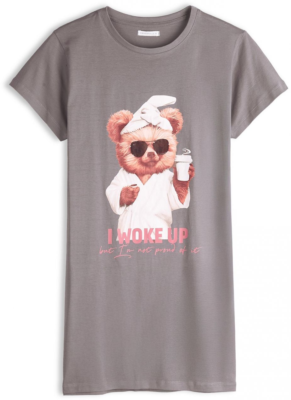 GATE Bavlnená nočná košieľka s potlačou