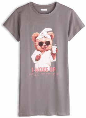 GATE Bavlnená nočná košieľka s potlačou