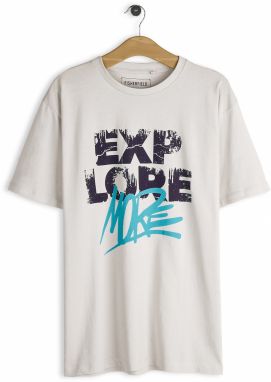 GATE Bavlnené tričko s nápisom